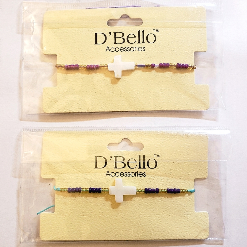 Couple Adjustable Cross Bracelets